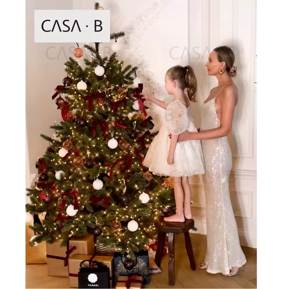 NEW💫CASA B| Lumière Pearl White Sequin Semi Sheer Maxi dress gown - Picture 8 of 9